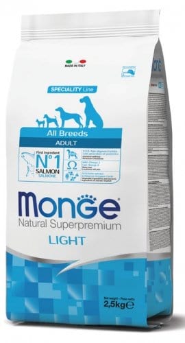 Monge Superpremium Light All Breeds Adult per Cani - Salmone e Riso Monge Superpremium (2495779)