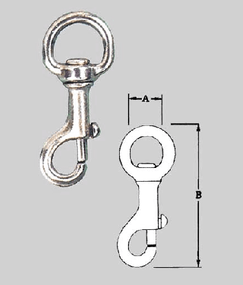 Moschettone Pressofuso Ottone Nichelato - Misura 1.1-4 MillStore (2495804)