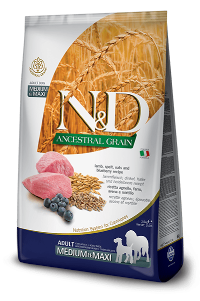 N&D Farmina Ancestral Adult Medium - Maxi all'Agnello e Mirtilli 12 kg N&D Farmina (2495836)