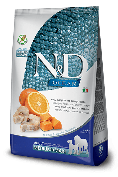 N&D Farmina Ocean Zucca Adult Medium - Maxi al Merluzzo N&D Farmina (2495843)