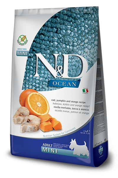 N&D Farmina Ocean Zucca Adult Mini al Merluzzo 2,5 kg N&D Farmina (2495844)