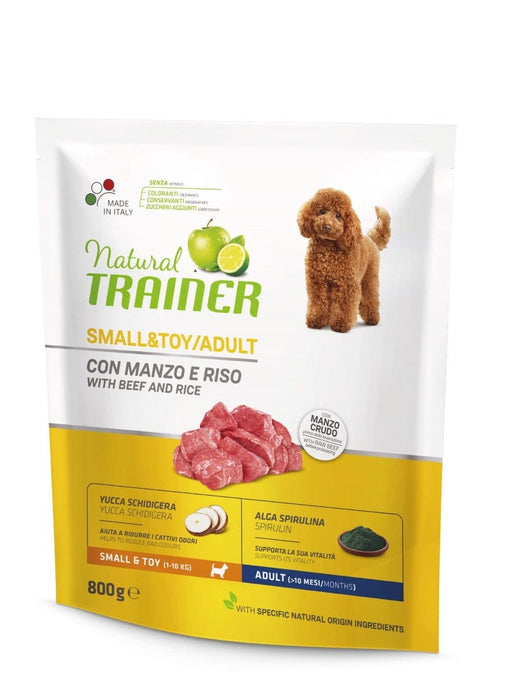 Natural Trainer Adult Small & toy con Manzo - Secco cane taglia piccola 800 gr Natural Trainer (2495905)