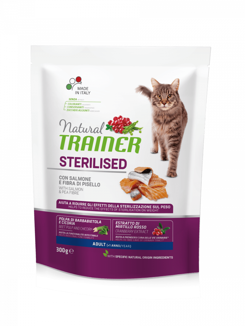 Natural Trainer gatto Adulto Sterilizzato al Salmone 300 gr Natural Trainer (2495913)