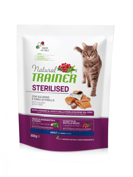 Natural Trainer gatto Adulto Sterilizzato al Salmone 300 gr Natural Trainer (2495913)