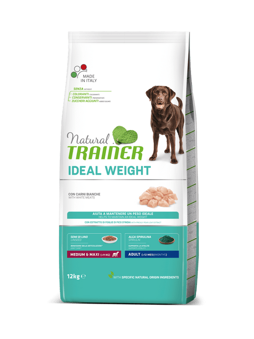 Natural Trainer Ideal Weight Medium-Maxi Adult con Carni bianche 12 kg Natural Trainer (2495917)