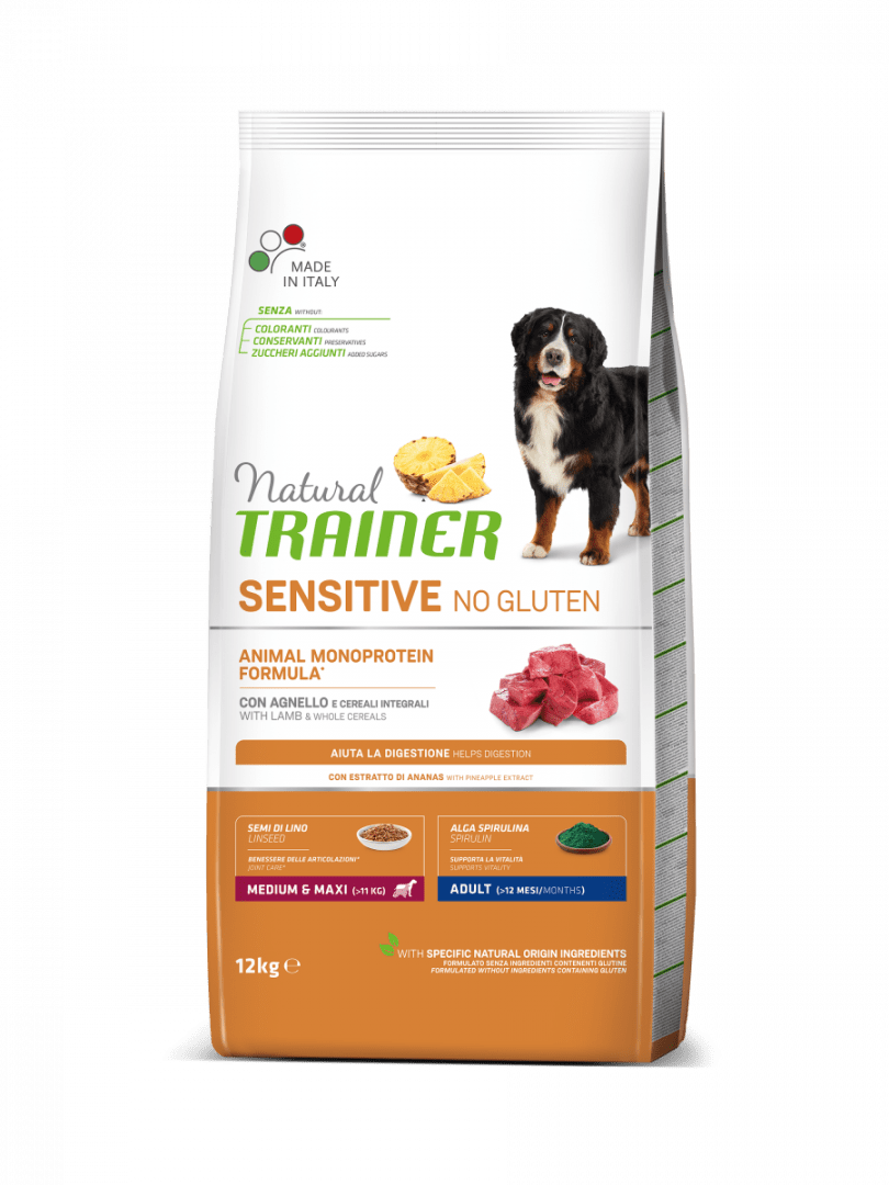 Natural Trainer Sensitive Adult - Agnello - Medium - Maxi 12 kg Natural Trainer (2495947)