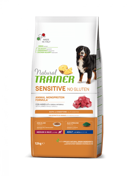 Natural Trainer Sensitive Adult - Agnello - Medium - Maxi 12 kg Natural Trainer (2495947)