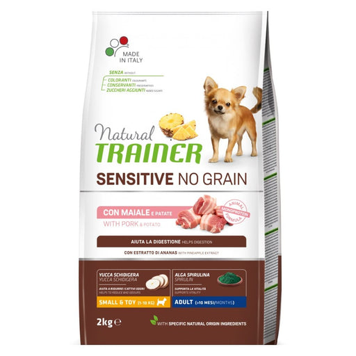 Natural Trainer Sensitive No Grain adult Small & Toy - Maiale e Patate 2 kg Natural Trainer (2495951)