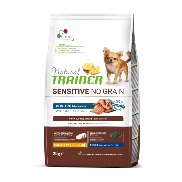 Natural Trainer Sensitive No Grain Small & Toy per Cani Adulti con Trota e Patate Natural Trainer (2495952)