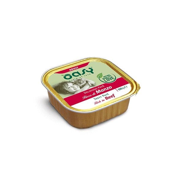 Oasy Delizioso Patè - Adult . Umido per Gatti Manzo Oasy (2496086)