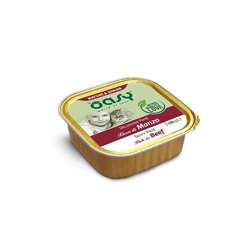 Oasy Delizioso Paté - Mature & Senior - Ricco di Manzo - 100 gr Oasy (2496082)