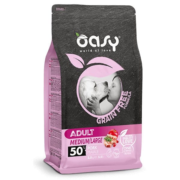 Oasy Grain Free Adult Medium\Large al Maiale 12 kg Oasy (2496094)