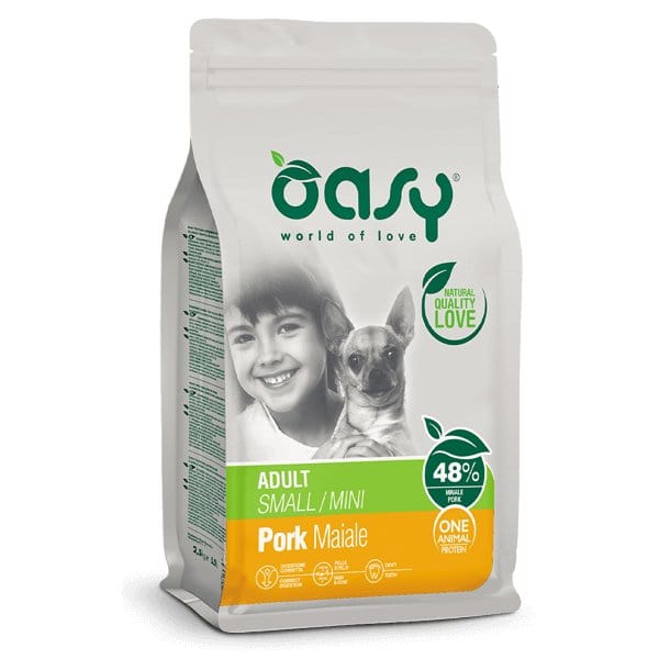 Oasy Mono Proteico Adult Small\Mini al Maiale 2,5 kg Oasy (2496204)