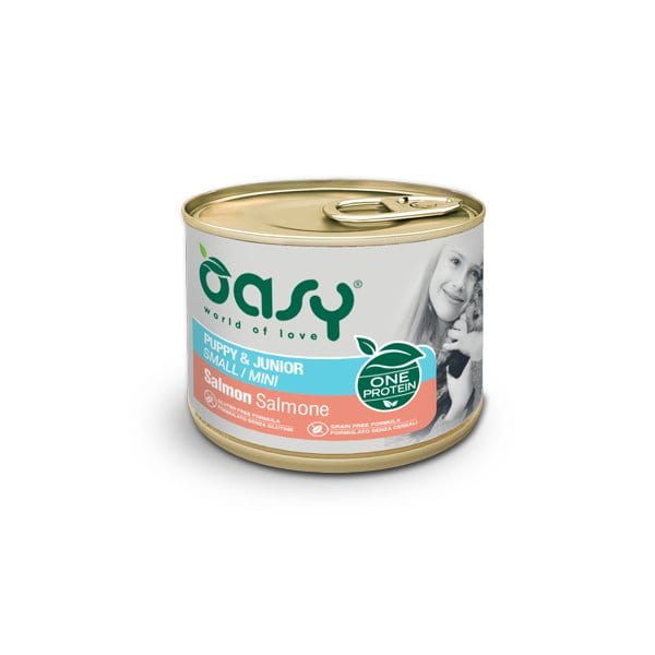 Oasy Mono Proteico Puppy & Junior - Umido per Cuccioli 200 gr / Salmone Oasy (2496209)