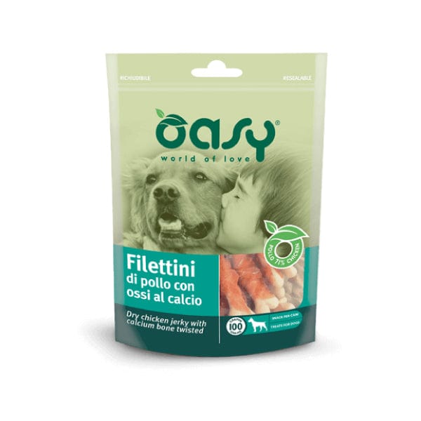 Oasy Snack - Filettini di Pollo con Ossi al Calcio - 100 gr Oasy (2496272)