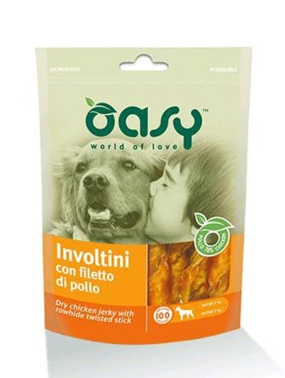 Oasy Snack Involtini con Filetto di Pollo - 100 gr Oasy (2496275)