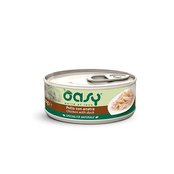 Oasy Specialità Naturale Lattine - Umido per Gatti 70 gr / Pollo e Anatra Oasy (2496321)