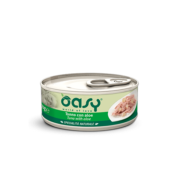 Oasy Specialità Naturale Lattine - Umido per Gatti 70 gr / Tonno con Aloe Oasy (2496345)