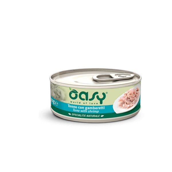Oasy Specialità Naturale Lattine - Umido per Gatti 70 gr / Tonno e Gamberetti Oasy (2496331)