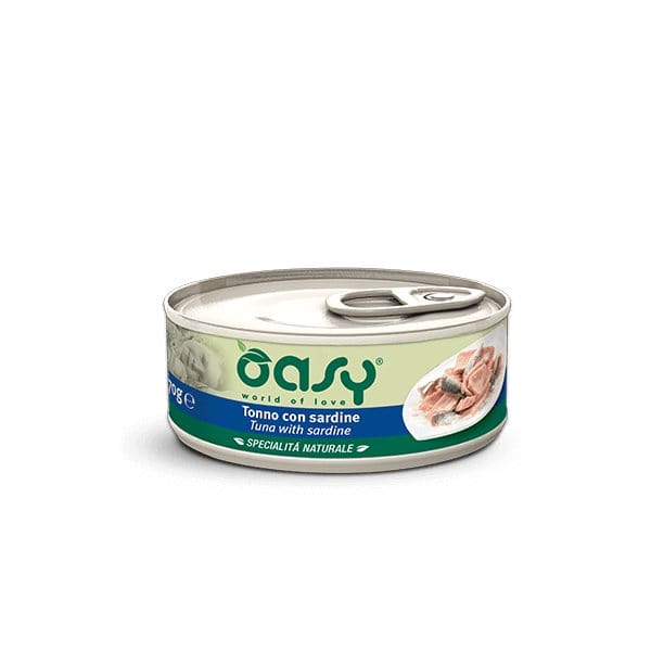 Oasy Specialità Naturale Lattine - Umido per Gatti 70 gr / Tonno e Sardine Oasy (2496324)