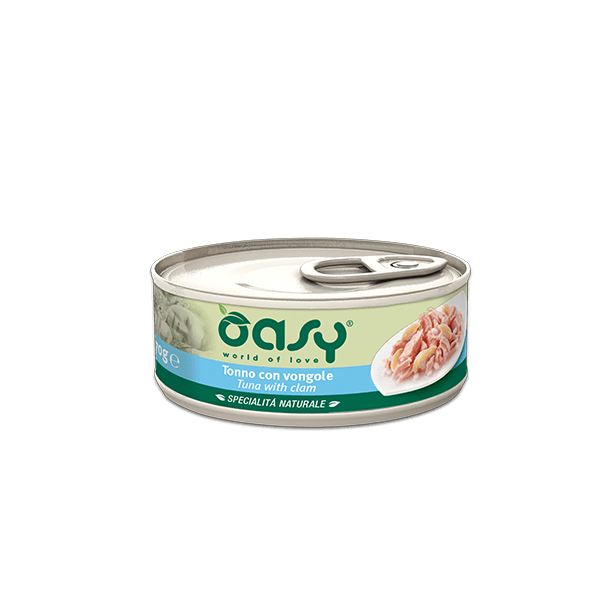 Oasy Specialità Naturale Lattine - Umido per Gatti 70 gr / Tonno e Vongole Oasy (2496343)