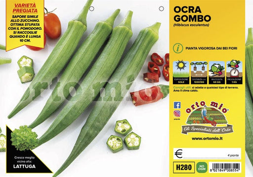Ocra gombo Kamini - 4 piante - Orto Mio Orto Mio (2496362)