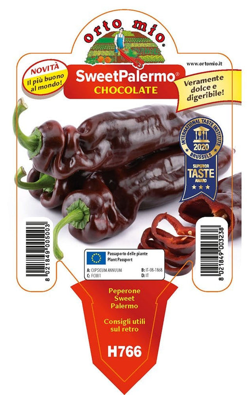 Peperone sweet Palermo - Chocolate - 1 pianta v.10 cm - Orto Mio Orto Mio (2496737)