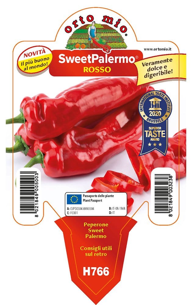 Peperone sweet Palermo - Rosso - 1 pianta v.10 cm - Orto Mio Orto Mio (2496739)