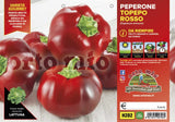 Immagine illustrativa: Peperone Topepo rosso da forno Peppotop F1. La pianta ricevuta può avere dimensioni e sviluppo diversi.