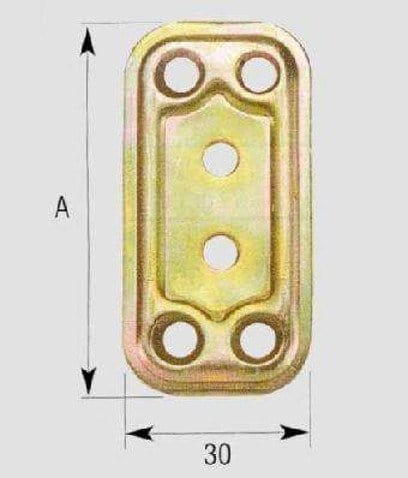 Piastra Giunzione Diritta Leggera Tropicalizzata a.748 - 30 x 60 mm Aldeghi Luigi (2496884)