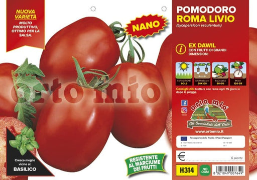 Pomodoro da salsa roma Livio F1 (sostituisce Dawil) - 6 piante - Orto Mio Orto Mio (2497051)