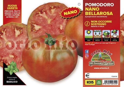 Pomodoro determinato (nano) tondo nano Bellarosa F1 - 4 piante - Orto Mio Orto Mio (2497071)