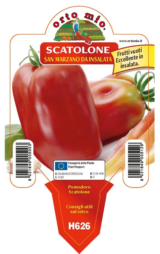 Pomodoro San Marzano vuoto Scatolone F1 - 1 pianta v.10 cm - Orto Mio Orto Mio (2497109)