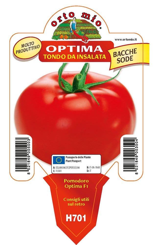Pomodoro tondo da mensa Optima F1 - 1 pianta v.10 cm - Orto Mio Orto Mio (2497128)