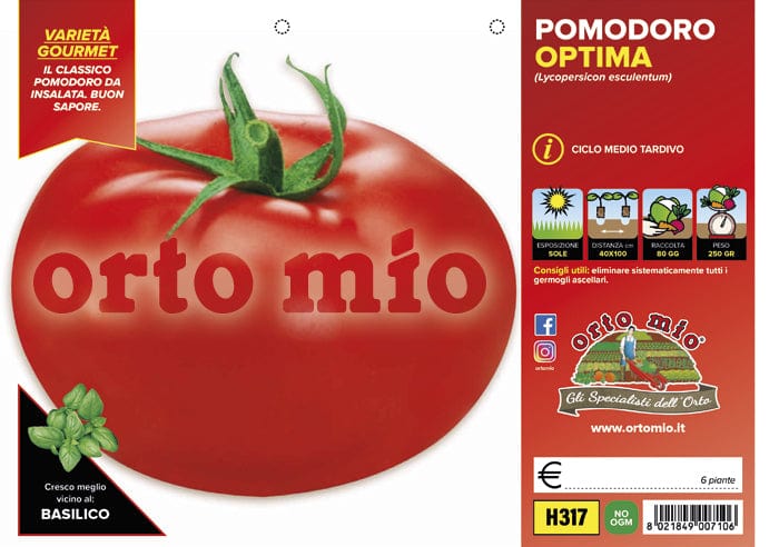Pomodoro tondo da mensa Optima F1 - 6 piante - Orto Mio Orto Mio (2497129)