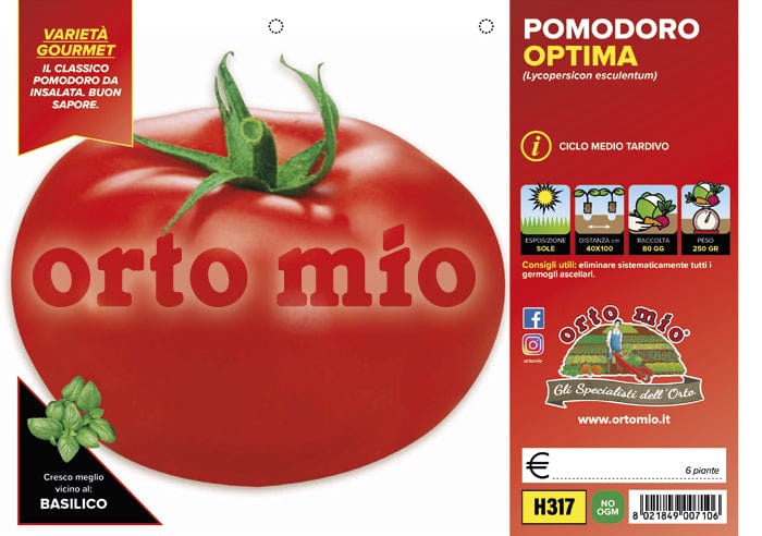 Pomodoro tondo da mensa Optima F1 - 6 piante - Orto Mio Orto Mio (2497129)
