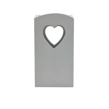 Porta Mestoli in legno Artigianale con intarsio a Cuore Argilla Domeahome