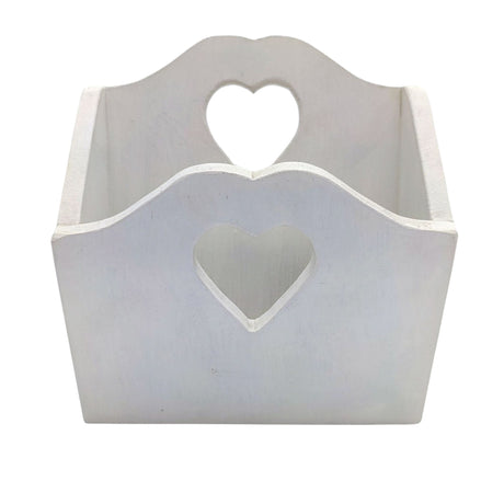 Porta Posta artigianale con intarsio a Cuore Bianco Domeahome