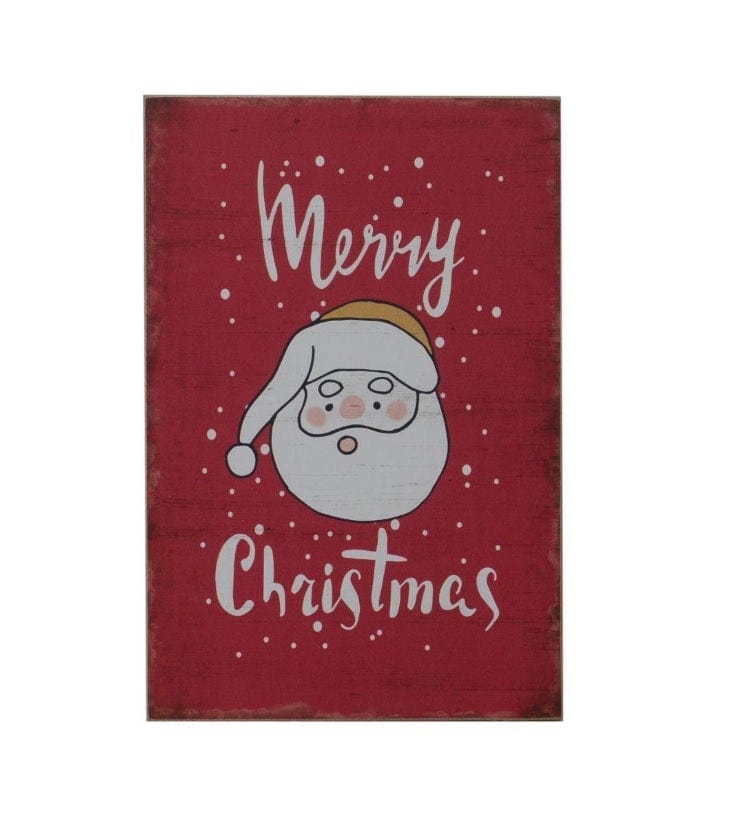 Quadro decorativo natalizio in legno - 20 x 30 cm Merry Christmas MillStore (2497641)