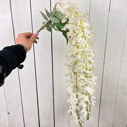 Ramo Decorativo di fiori cascanti - Bianco - 80 cm Blumissima