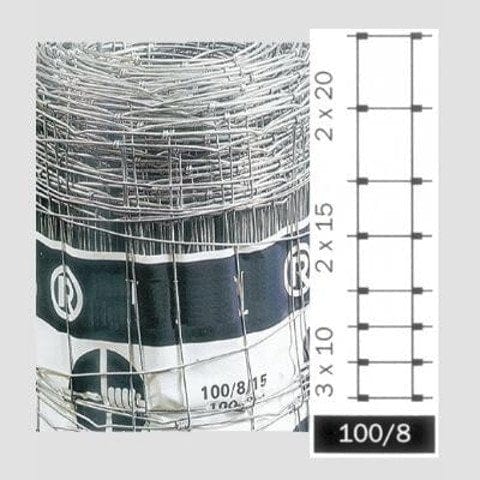 Rete da pecore zincatura commerciale galvafield - maglia 120/9/15 - h 120 cm - 100 metri MillStore (2497763)