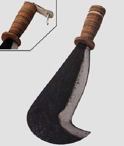 Roncola Maremma con manico cuoio e gancio - 41 cm Millstore (2497844)