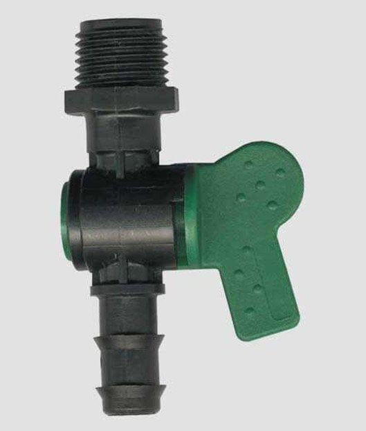 Rubinetto a Sfera per Tubo Polipropilene per Microirrigazione Filetto Maschio Nero / mm.16 x 3/4" MillStore (2498073)