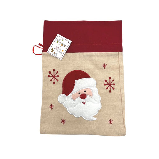 Sacco dono in tessuto con figure natalizie Babbo Natale MillStore (2498113)