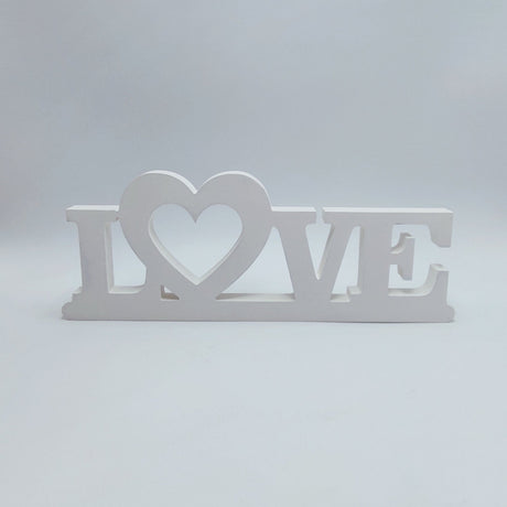 Scritta Love con cuore Bianco Domeahome