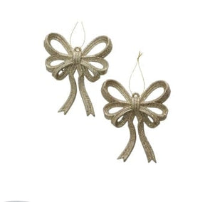 Set 2 Fiocchi Oro - Decorazione di Natale da appendere Boltze (2606050)