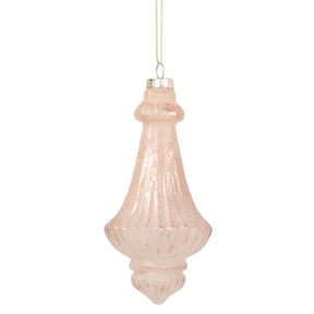 Sfera Natalizia in vetro rosa forma a goccia Vacchetti (2498434)
