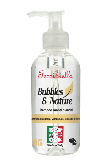 Shampoo Manti bianchi per cani - 250 ml - Bubbles & Nature - Ferribiella Ferribiella