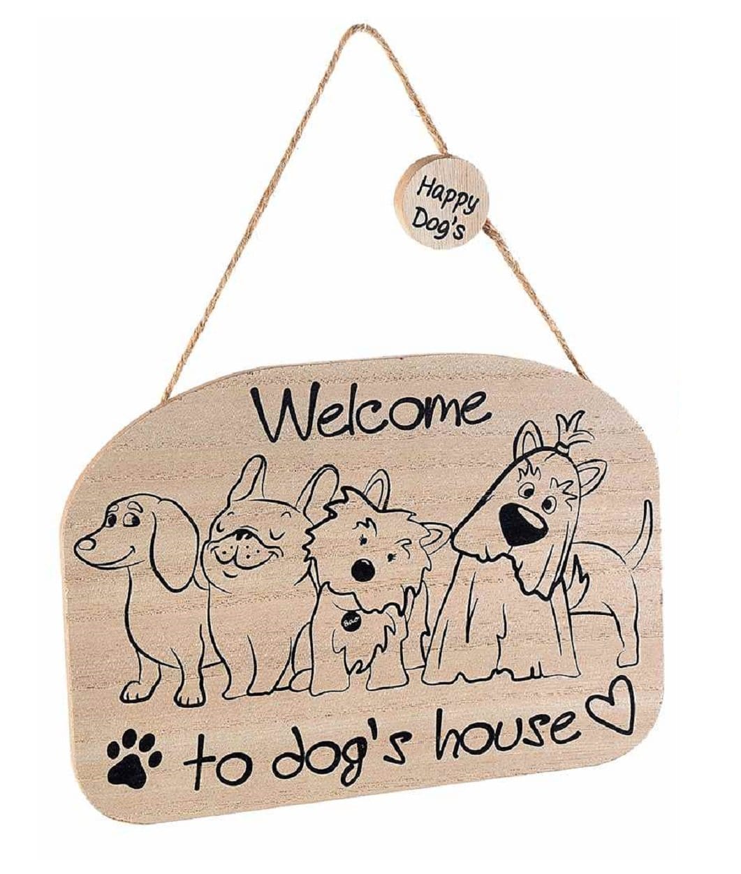 Targhetta da appendere Cane - Welcome to dog's house MillStore