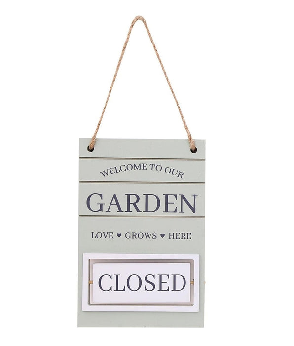 Targhetta in legno - Garden Open-Closed MillStore